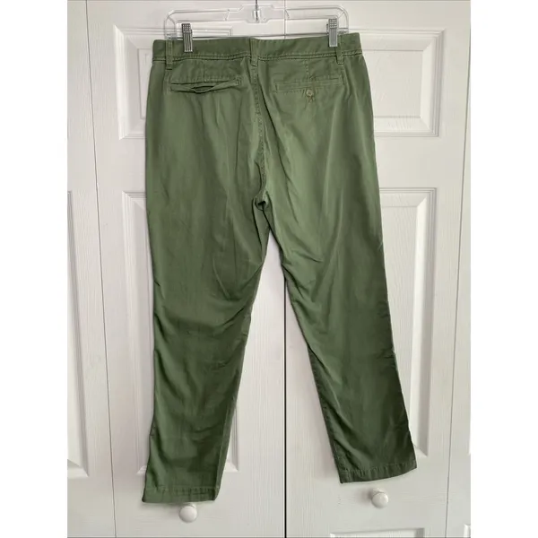 J Crew‎ Womens 6 Green Straight Leg Boyfriend Jeans Chino - Image 2