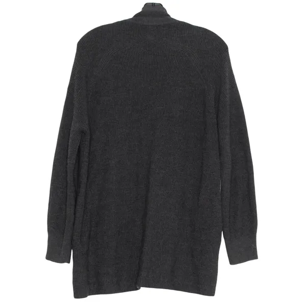 Lululemon Womens Cardigan Sweater Merino Wool Ribbed Long Wrap Gray Size 4 EZ - Image 2
