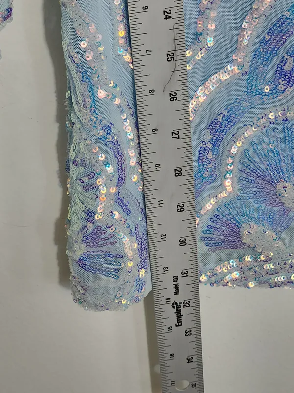 Velvi Light Blue Sequin Cocktail Dress Size Small Homecoming Dress - Image 9