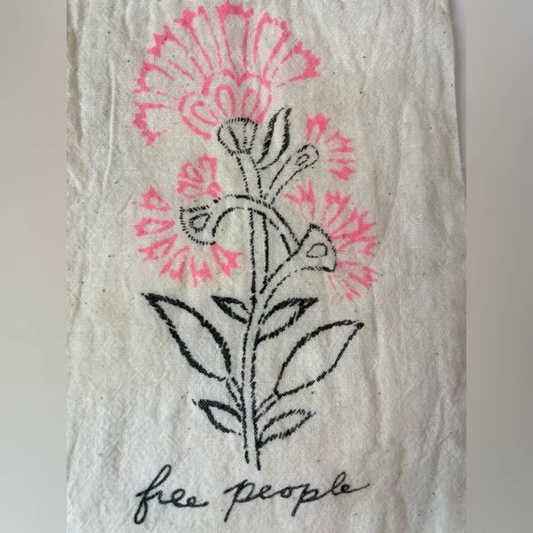 Free People Linen Draw‎ String Drawstring Off-White Reusable Jewelry Dust Bag - Image 7