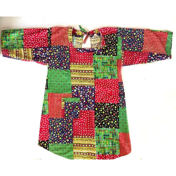 Vintage 60s bandana patchwork print tie-back apron top by Design House - Image 5