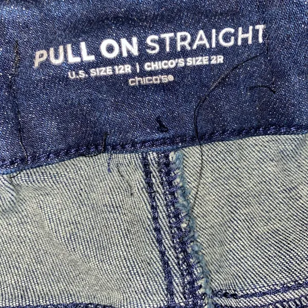 Chico’s Pull On Straight Jeans Women’s 12 - Image 6