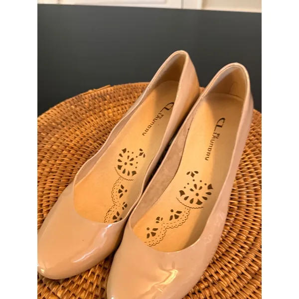 CL by‎ Laundry Nude Patent Block Heel Pumps Round Toe Shoes Size 8.5 ACF-001 - Image 8