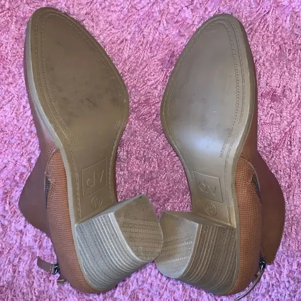 Dolce Vita Zip-Up Leather Booties Brown Size 10 - Image 6
