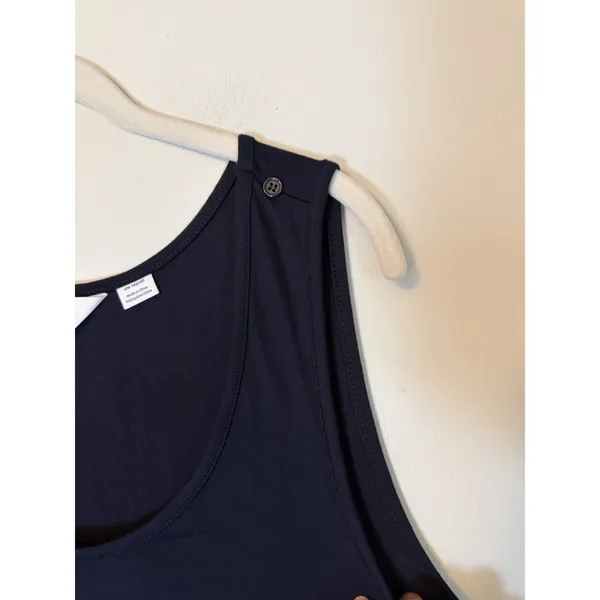 Seraphine Sleeveless Navy Blue Flowy Silk Like Maternity/nursing Dress Sz S NEW - Image 11