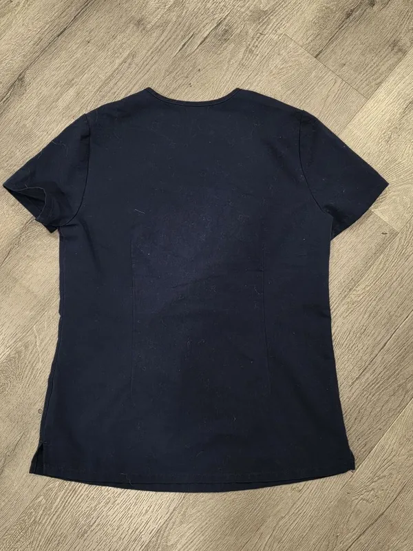 Figs Technical Collection Navy Blue XS Scrub Top Tampa General Hospital Logo - Image 2