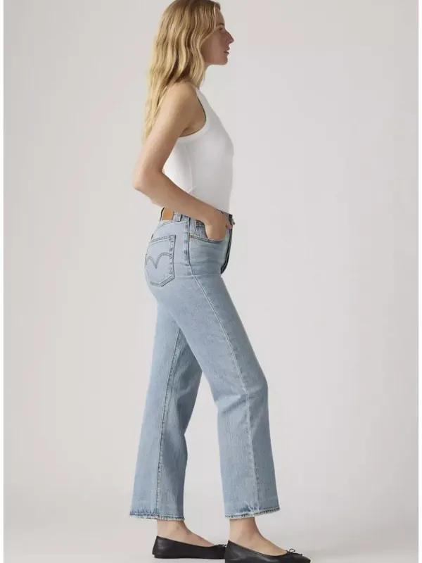 New Levi's Premium 27x29 Ribcage Straight Ankle Let's Share Medium Wash - Image 4