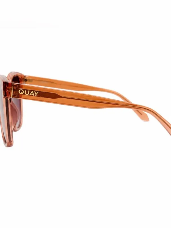 QUAY Womens WIDE AWAKE 77694 Coffee Rose Frame Brown Lenses Sunglasses 59 16 145 - Image 5