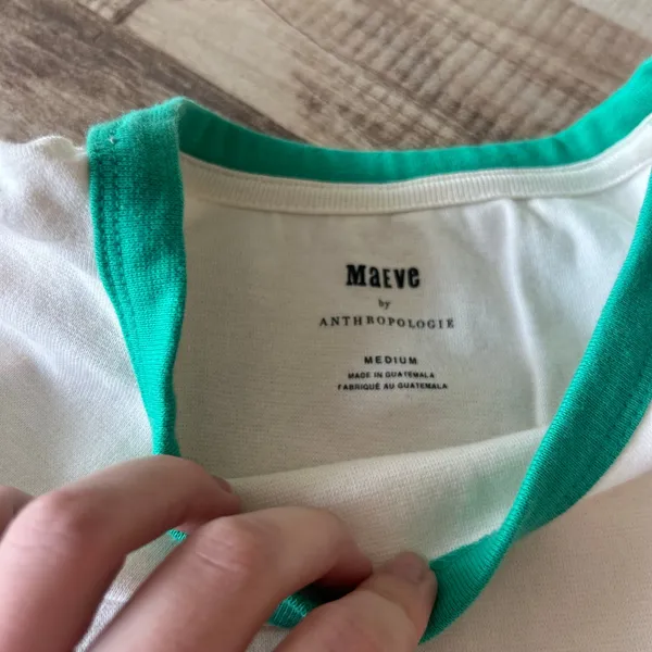 Maeve by Anthropologie Graphic Contrast Fitted T-Shirt Roller Skating Size M - Image 4