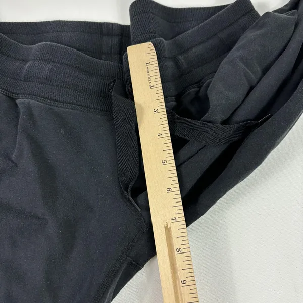 Lululemon Pants Womens 8 Black Jogger Relaxed‎ Fleece Drawstring Zip Pocket - Image 5