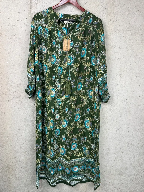 Natural Life Lula Tiered Maxi Floral Boho Ruffled Cottagecore Dress M NEW - Image 2
