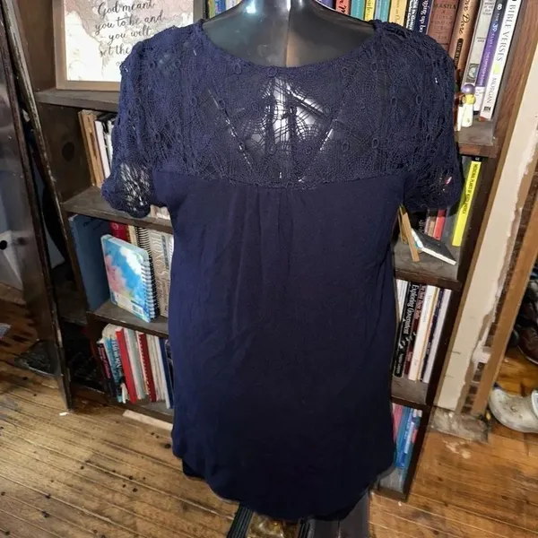 Papermoon Stitchfix lace crossover front L mini dress - Image 3
