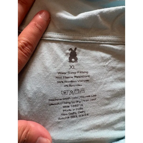 Bum Bunny baby blue bamboo pajama set - Image 2