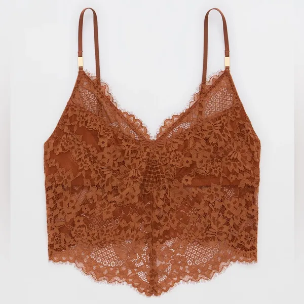 Aerie Brown Show Off Lace‎ Corset Bra Top - Image 2