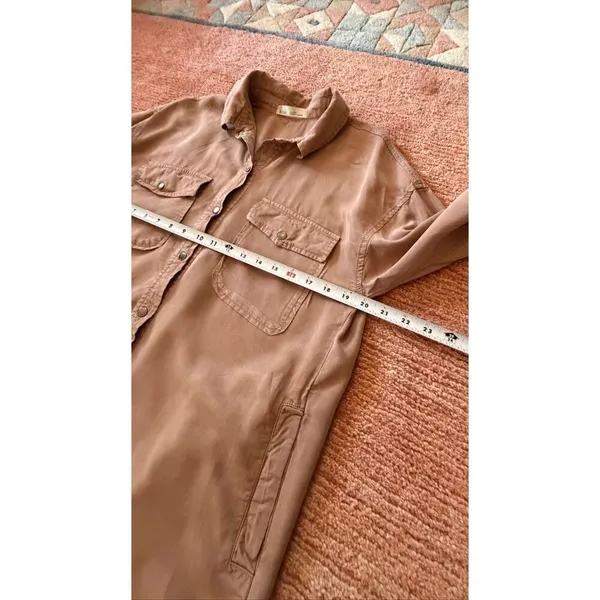 Be cool S/M 100% Tencel Utility Shirt Jacket Snap Buttons - Image 5