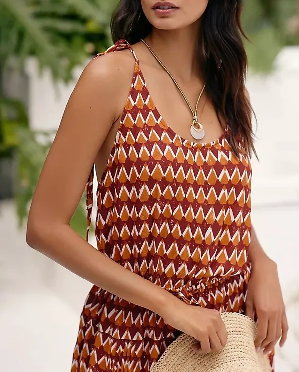 Anthropologie Graham Keegan Sleeveless Pintuck Jumpsuit, Size L - Image 6