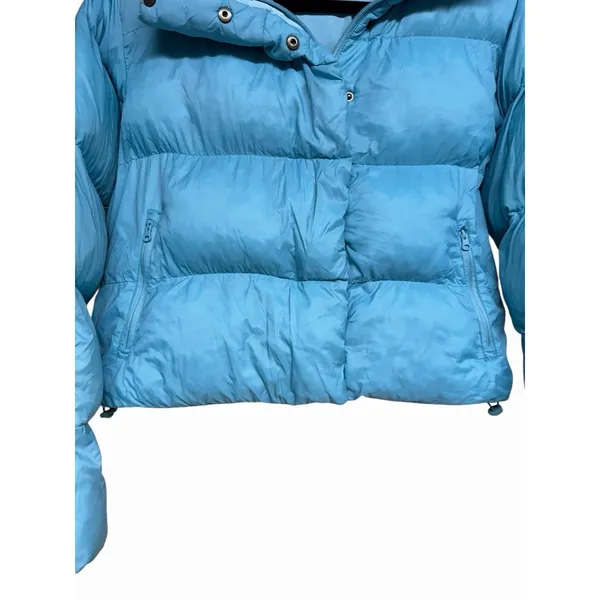 Aloha Island Alo Yoga Gold Rush Puffer Jacket‎ Chalk Blue Women's Size XS - Image 5