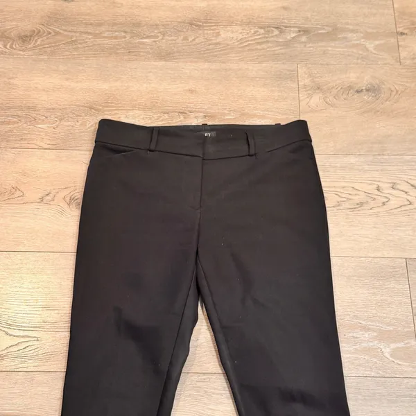LOFT Petite Marisa Black Straight Leg Pants Size 4 P Comfort Stretch Office - Image 3