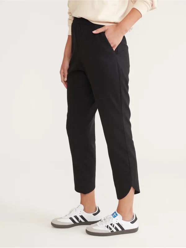 Marine Layer Allison Black Elastic-Waist Pants,Size S,97%Tencel,3%Spandex - Image 2