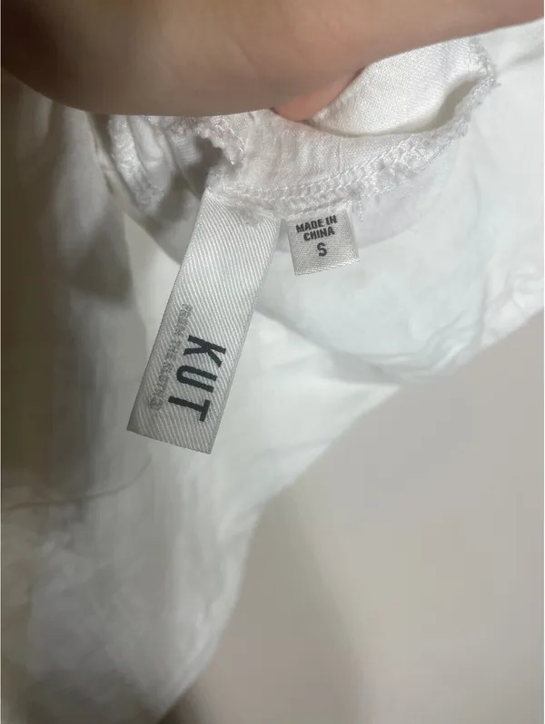 KUT from the Kloth White Sweetheart Sundress brunch garden party festival Sz S - Image 6
