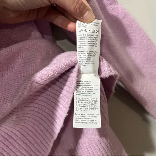 J. Crew Merino V-Neck Tunic Long Sleeve Sweater Lilac‎ XS Light Weight - Image 6