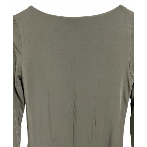 Wilfred Aritzia Lydia Ruched Mini Bodycon Dress‎ Sage Green Women's Size Small - Image 4