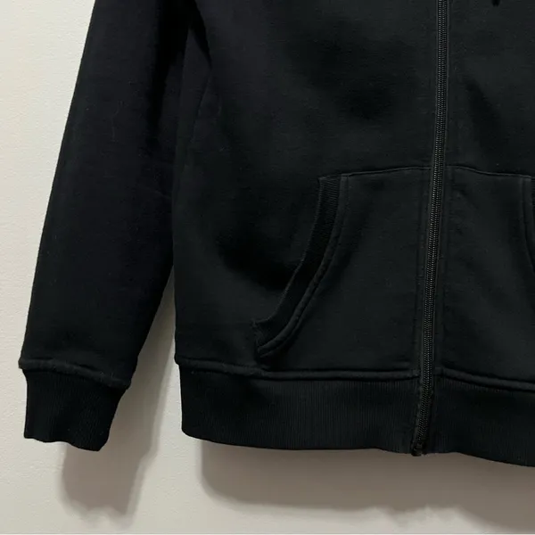 Primark Cares Black Zip Up Drawstring Hoodie Sweatshirt Size USA S - Image 4