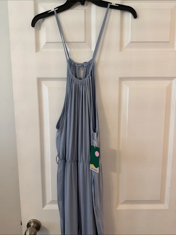 HALARA Slate Blue Lightweight Jumpsuit with Spaghetti Straps size M brand new - Image 2