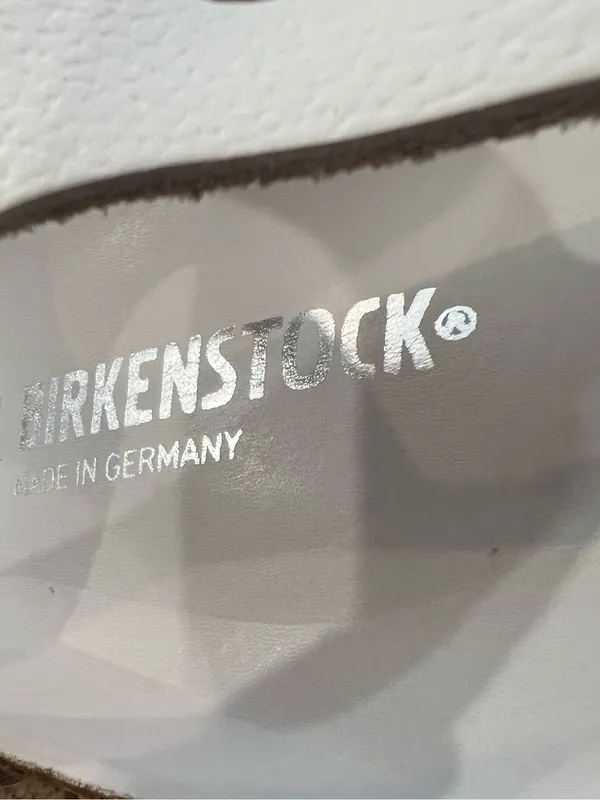 Birkenstock Gizeh Big Buckle White Leather Sandals Women’s 8 EU 39 Regular NIB - Image 12
