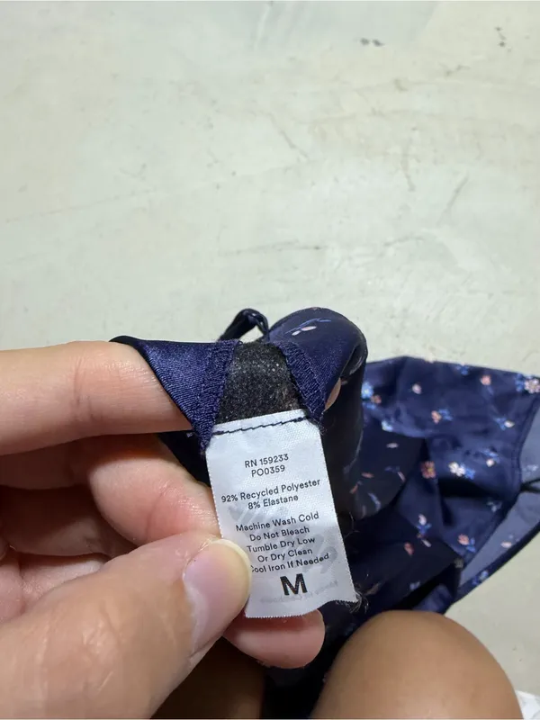 Parade Navy Floral Satin Cami pajama Top medium - Image 5