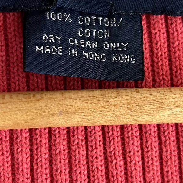 Vintage Ralph Lauren Polo Sport Ribbed Knit Sweater Vest Large Pink - Image 3