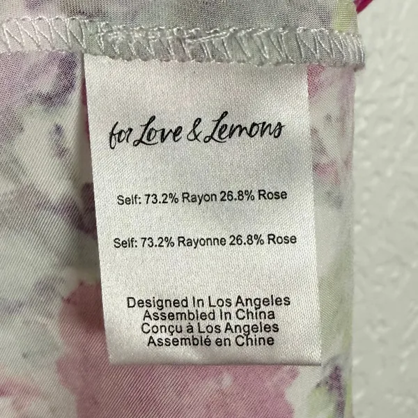 For Love & Lemons Paulina Floral Rose Fiber Mini Dress Size Small NWT - Image 6