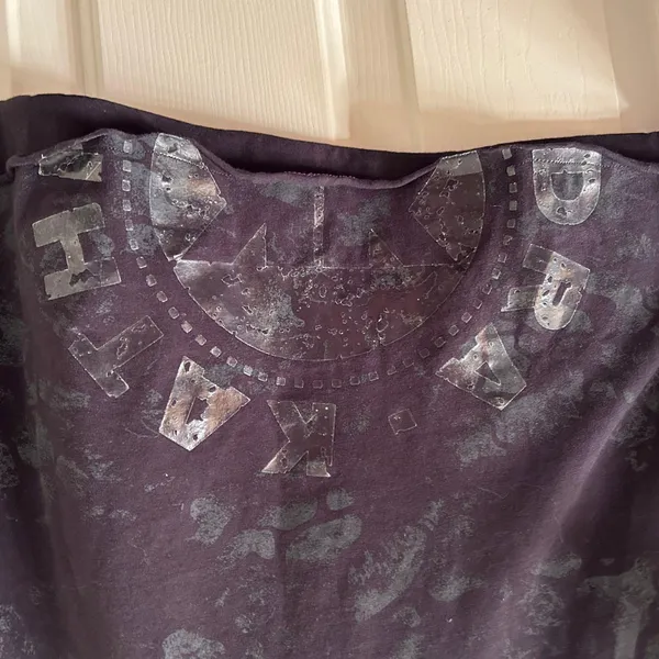 Gymshark Womens KK Twins Raw Crop Top Shirt Size Large Black Grey Destroyed Look - Image 5