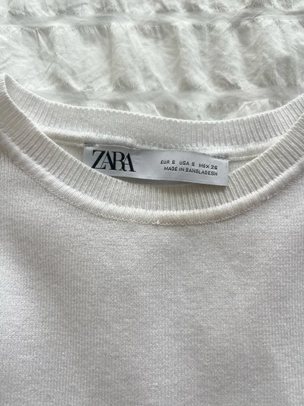 ZARA White Cropped Tank - Image 2
