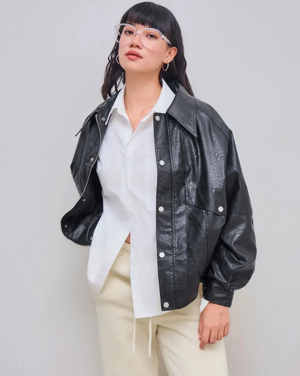 Cider Faux leather jacket - Image 6