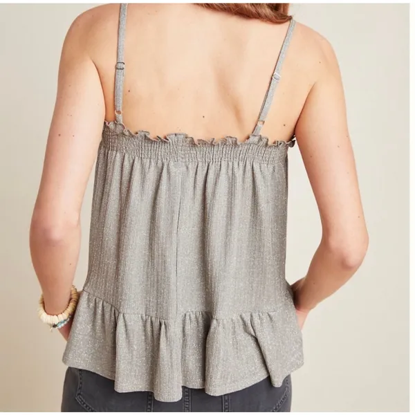 Amadi Tank Top SZ Small Wyatt NEW Boho Fairy Shimmer Anthropologie Smock Cami - Image 3