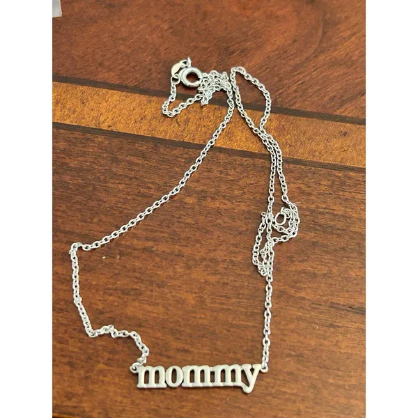 925 Sterling silver mommy x21 2.85g 17 inch long necklace chain - Image 4