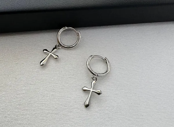 Cross Dangle Drop Earrings for Men Women,Streetwear Punk Hip Hop Unisex Style - Image 4