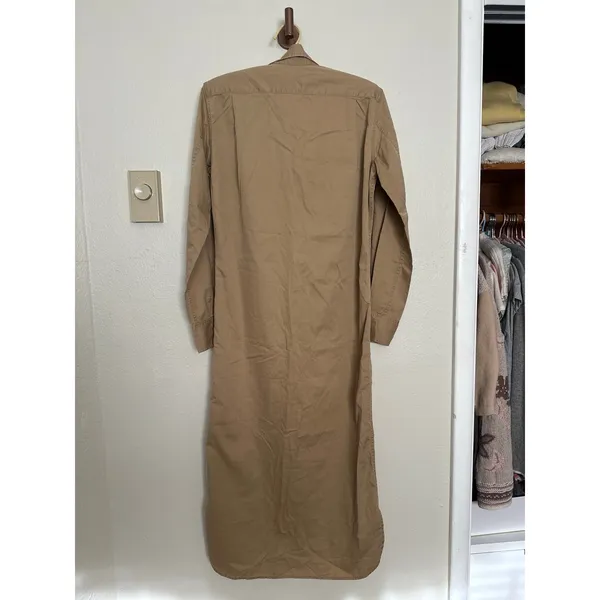 NWT Vintage Ralph Lauren Desert Explorer Maxi Dress Button Up Long Sleeve Tan - Image 3