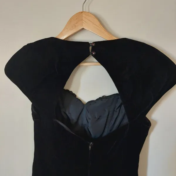 Vintage Y2k Elegant Black Evening Dress Prom Size 4 - Image 4