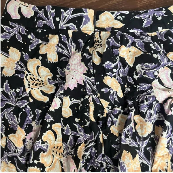 Free People Floral Pleated Mini Skirt Black 2 - Image 4