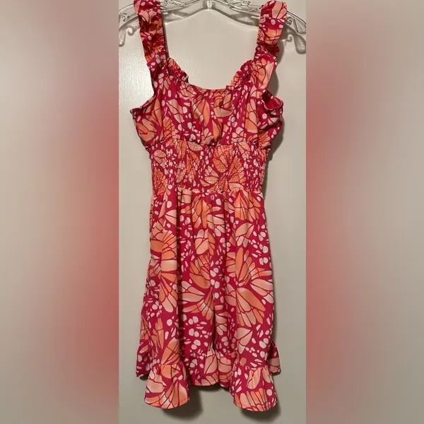 Lila Rose Junior’s pink Smocked Waist Skater Dress Size S - Image 4