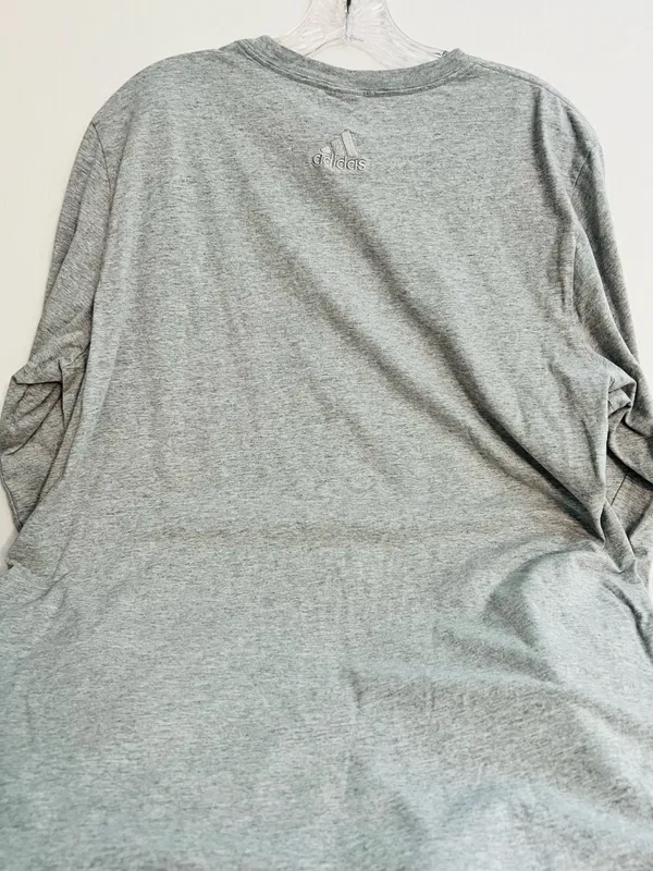 Adidas Men’s Gray Long Sleeve Tee Shirt - Image 4