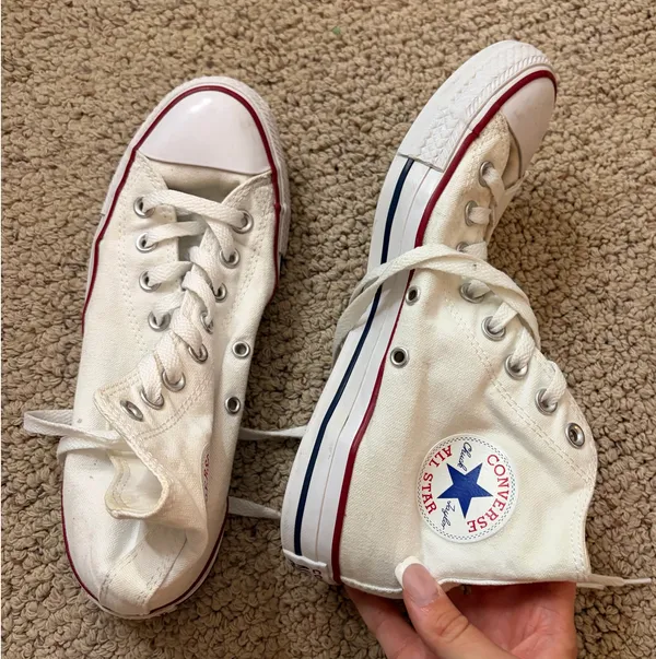 White Converse High-Top Sneakers All Star - Image 2