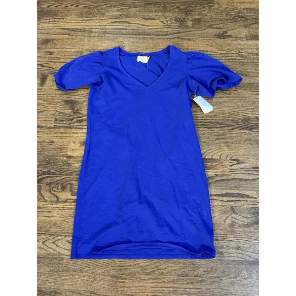 NWT $160 Nation LTD Anthropologie Mallory Dress Royal Blue 100% Cotton Size S - Image 2