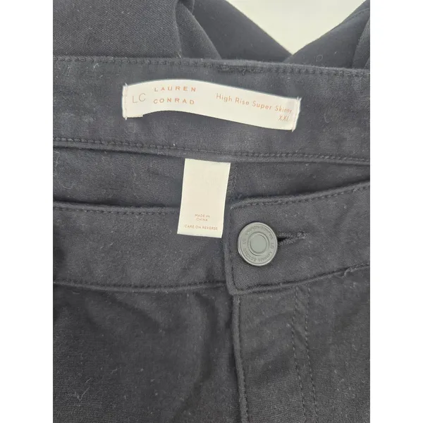Lauren Conrad Pants Womens XXL High Rise Super Skinny Black Stretch EUC - Image 3