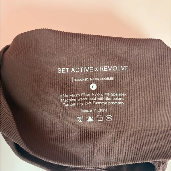 Set Active Brown One-Shoulder Top - Image 3