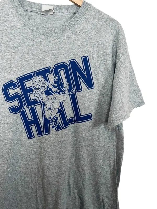💥 Seton Hall Basketball Grey Graphic Tee Gray Size L - Image 2