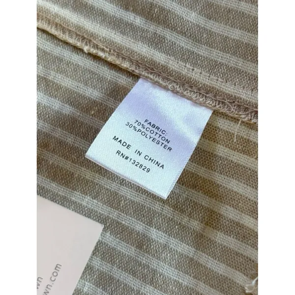 Revolve Superdown Rudy Halter Top Beige White Striped Womens Medium NEW With Tag - Image 6