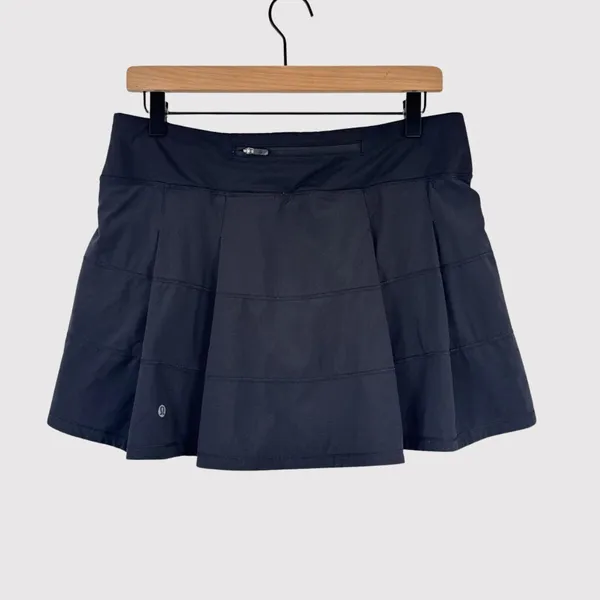 Lululemon Womens Skort Black Pace Rival Mid Rise Swift Mini Skirt Stretch Size 8 - Image 3